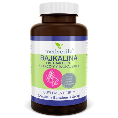 Medverita - Bajkalina 85% ekstrakt z tarczycy bajkalskiej - 60 kapsułek Medverita - Bajkalina 85% ekstrakt z tarczycy bajkalskiej - 60 kapsułek